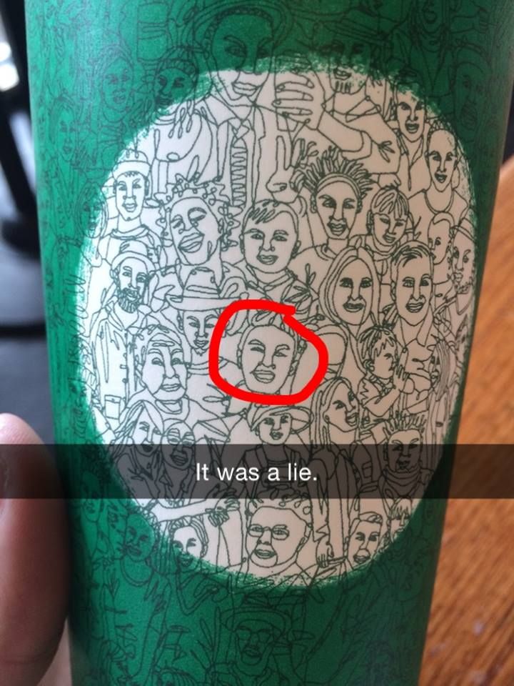 They said the new Starbucks cup art was made with one line 
