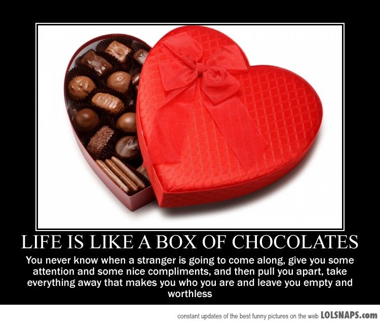 Life Is Like A Box Of Chocolates. 